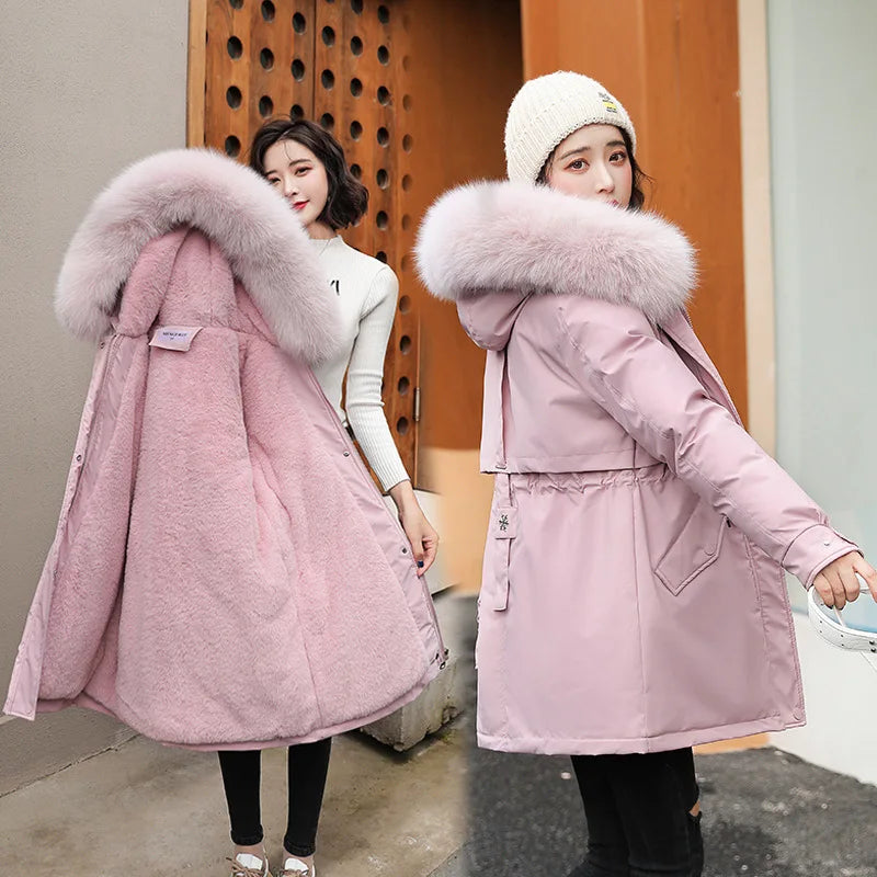 Women's Long Wool Coat with Hood Fashion 2024