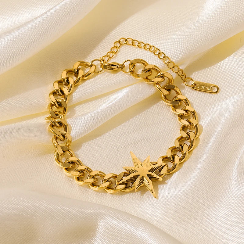 "Stylish Gold Stainless Steel Bracelet - Fashion Gift"