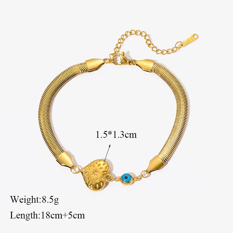 "Stylish Gold Stainless Steel Bracelet - Fashion Gift"