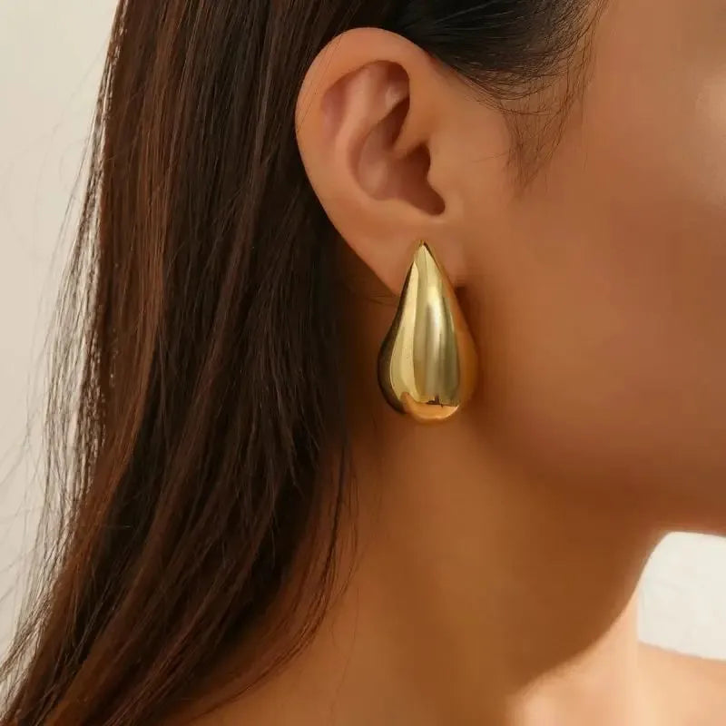 Gold Color Teardrop Earrings for Women